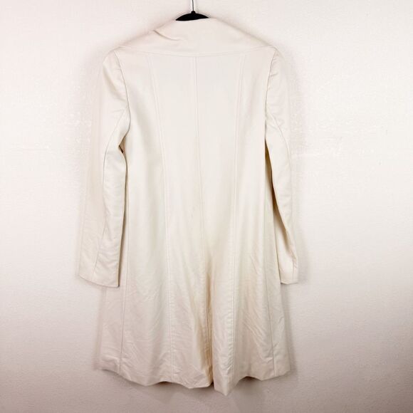 Ralph Lauren Cream Pea Coat Midi Jacket Size 10 - Picture 8 of 9